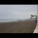 Der speziell bei diesem Wetter wenig einladende Strand von Málaga